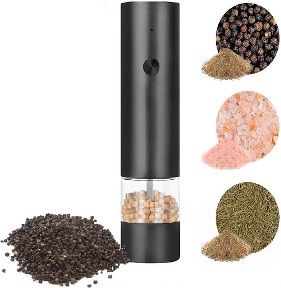 Elektrische Salz- Und Pfeffermühle, Usb-aufladbar - Mahlgrad Einstellbar, Mit Staubschutzkappe, Nachfüllbar, Küchenaccessoire.