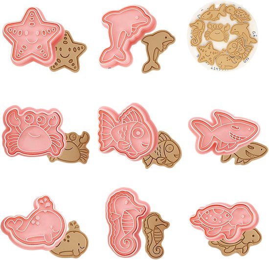 Ausstechformen In Tierform (8-teiliges Set) – 3d-backform Aus Kunststoff Für Kuchen, Fondant Und Butterkekse