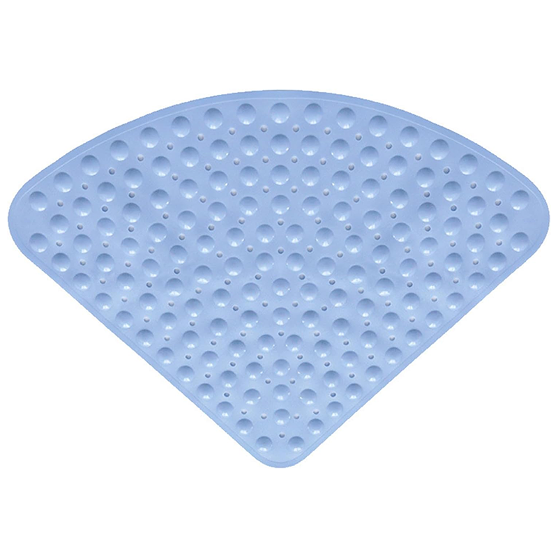 Rutschfeste Eckduschmatte - 65x65cm Eckduschmatte, Geeignet Für Innenduschen, Mit Saugnapf, Blau.