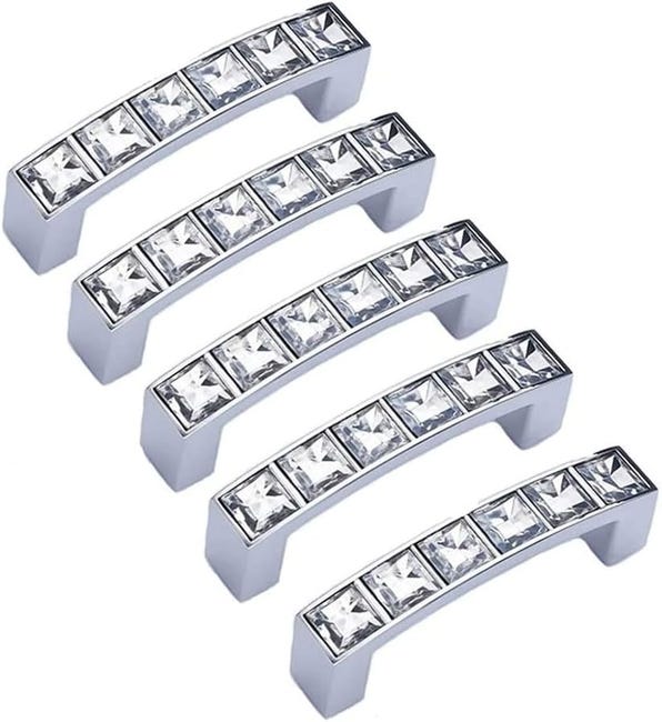 Diamantbesetzte Schubladengriffe, Transparente Strasskristall-schrankgriffe, Geeignet Für Schminktische, Kleiderschränke, Schränke Und Küchen.