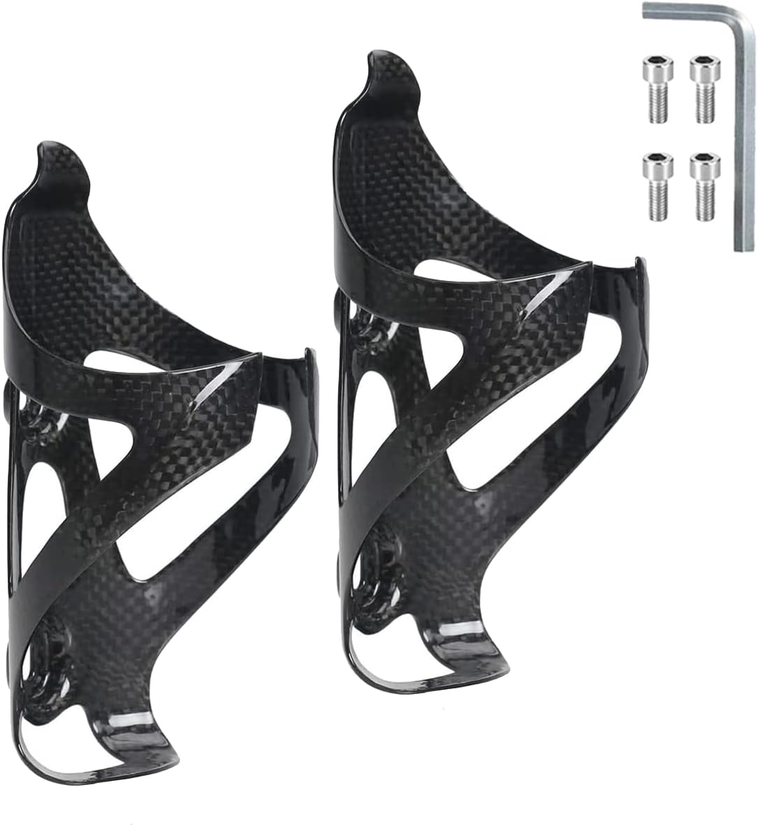 2-teiliger Fahrradflaschenhalter – Leichte 3k-carbonfaser-flaschenhalterung Für Rennräder Und Mountainbikes – 2-teilig