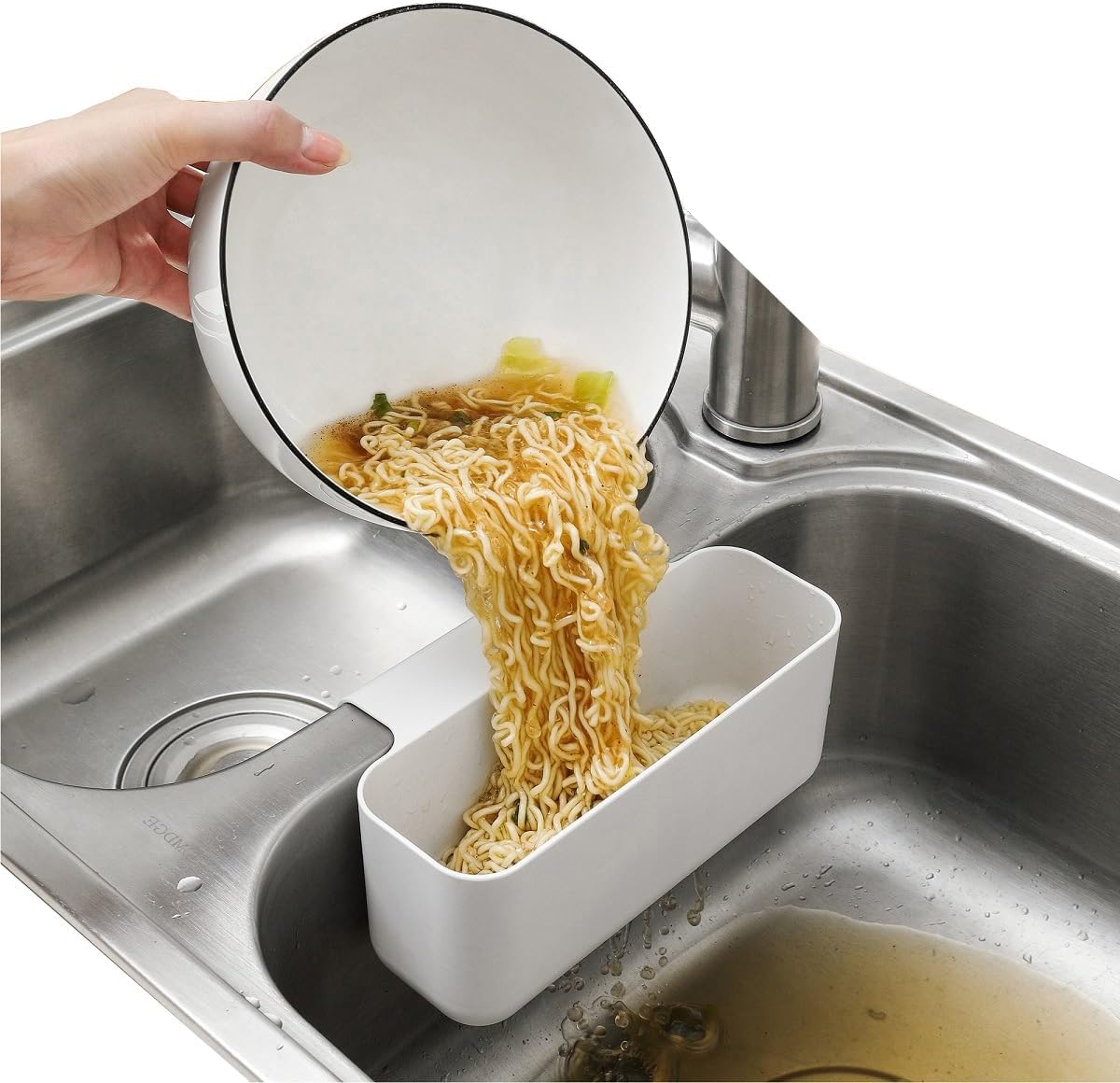 Dreieckiger Ecksieb Mit Saugnapf Für Die Spüle – Küchenspülen-abflusssieb Und Speiseresteschaber