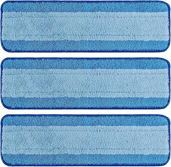 3er-pack Wiederverwendbare Mikrofaser-wischmopp-pads, Kompatibel Mit Wetjet-wischmopps (blau)