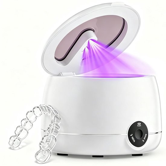 45-khz-uv-ultraschallreiniger, 3 Einstellungen, 200-ml-reinigungsgerät Für Zahnprothesen, Aligner, Mundschutz, Geeignet Für Invisalign