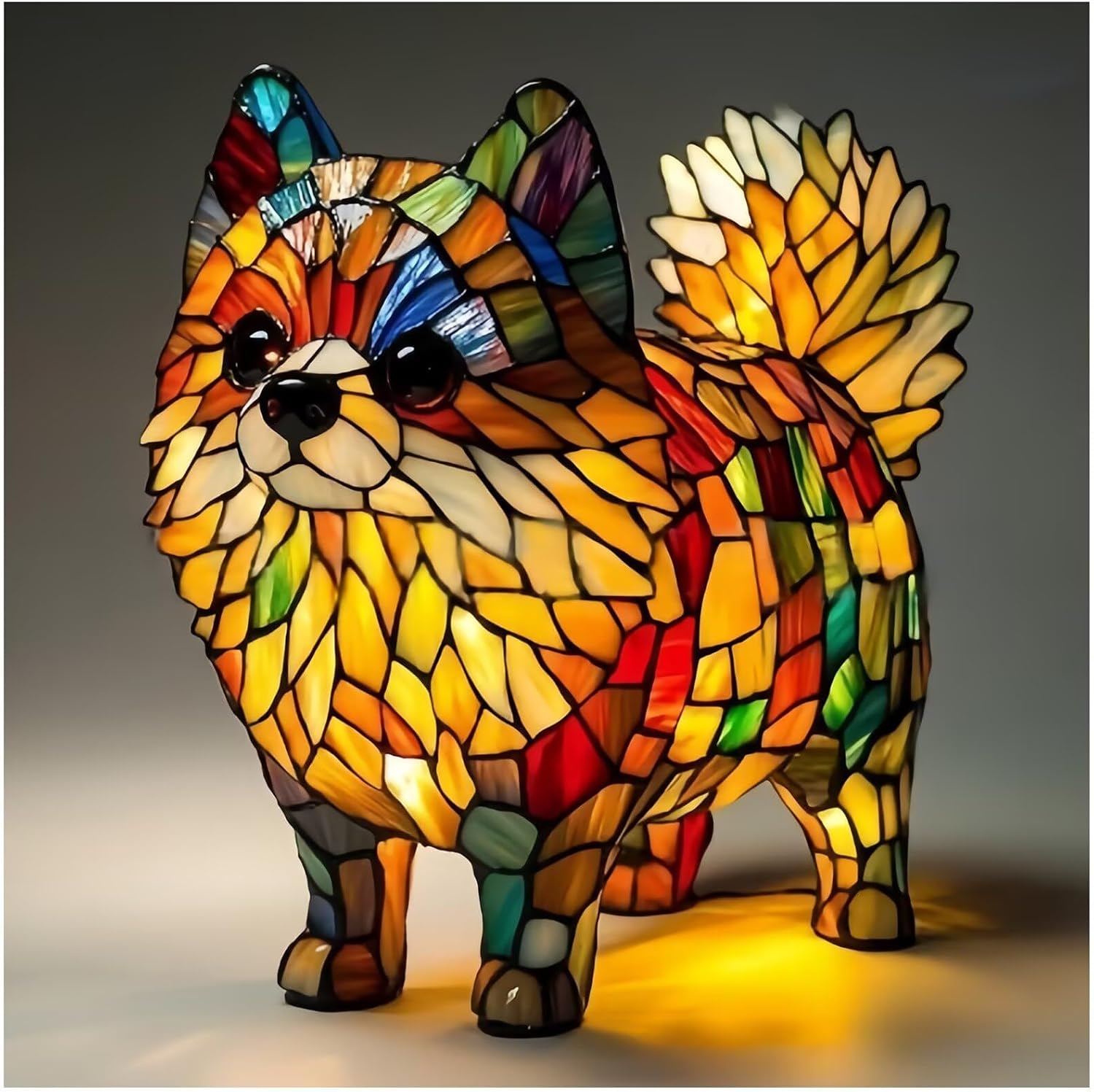 Niedliche Pomeranian-tischlampe – Tischlampe In Form Eines Hundes – Hundetischlampe – Retro-tierhaus-dekoration – Ideal Als Geschenk