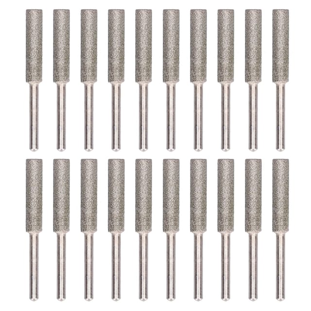Kettensägen-Schärfset – 20-teilig, inklusive Schleifköpfe, Rotationsfeilen, 5,5 mm Silber