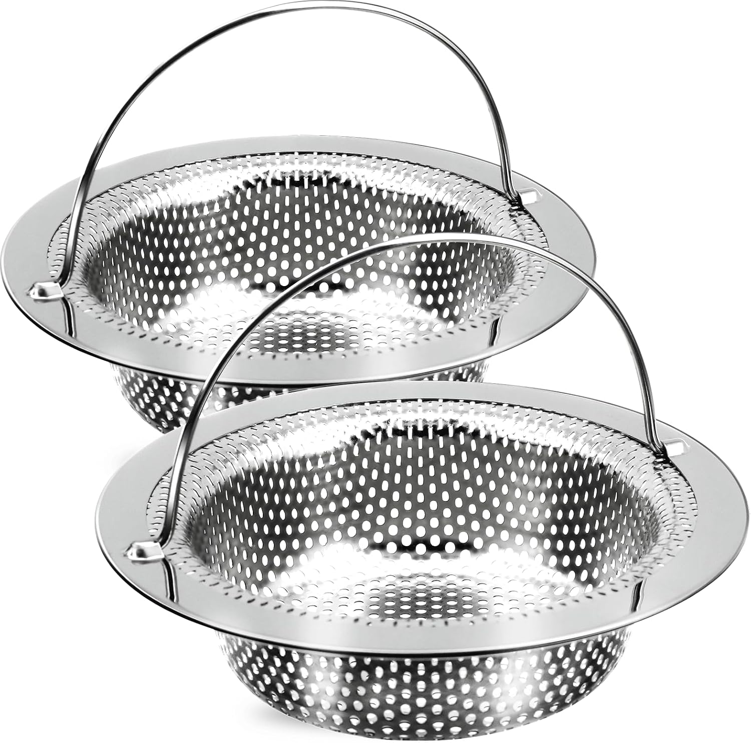 2er-pack Küchenspülen-abflusssieb Mit Griff, 4,5 Zoll Außendurchmesser (ca. 11,4 Cm)