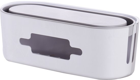 Kabelorganisator – Kabelbox – Kabelverteiler – Kabelverbinder – Kabeleinzieher – Außenkabelbox – 1 Stück – 32 X 13 X 11,5 Cm – Weiß