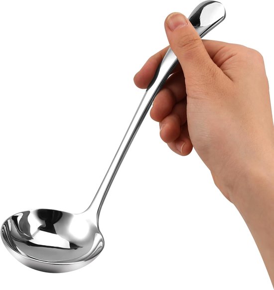 7,9 Zoll Saucenkelle, Kleine Schöpfkelle Aus 18/10 Edelstahl, Silberfarben, Kleine Saucenkelle Zum Portionieren Von Saucen Oder Bratensoße