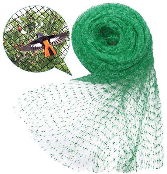 1er-pack Grünes 4x10m Garten-vogelnetz (15mm Maschenweite), Schutznetz Für Pflanzen Und Nutzpflanzen, Geeignet Für Gemüse, Zäune Und Teiche