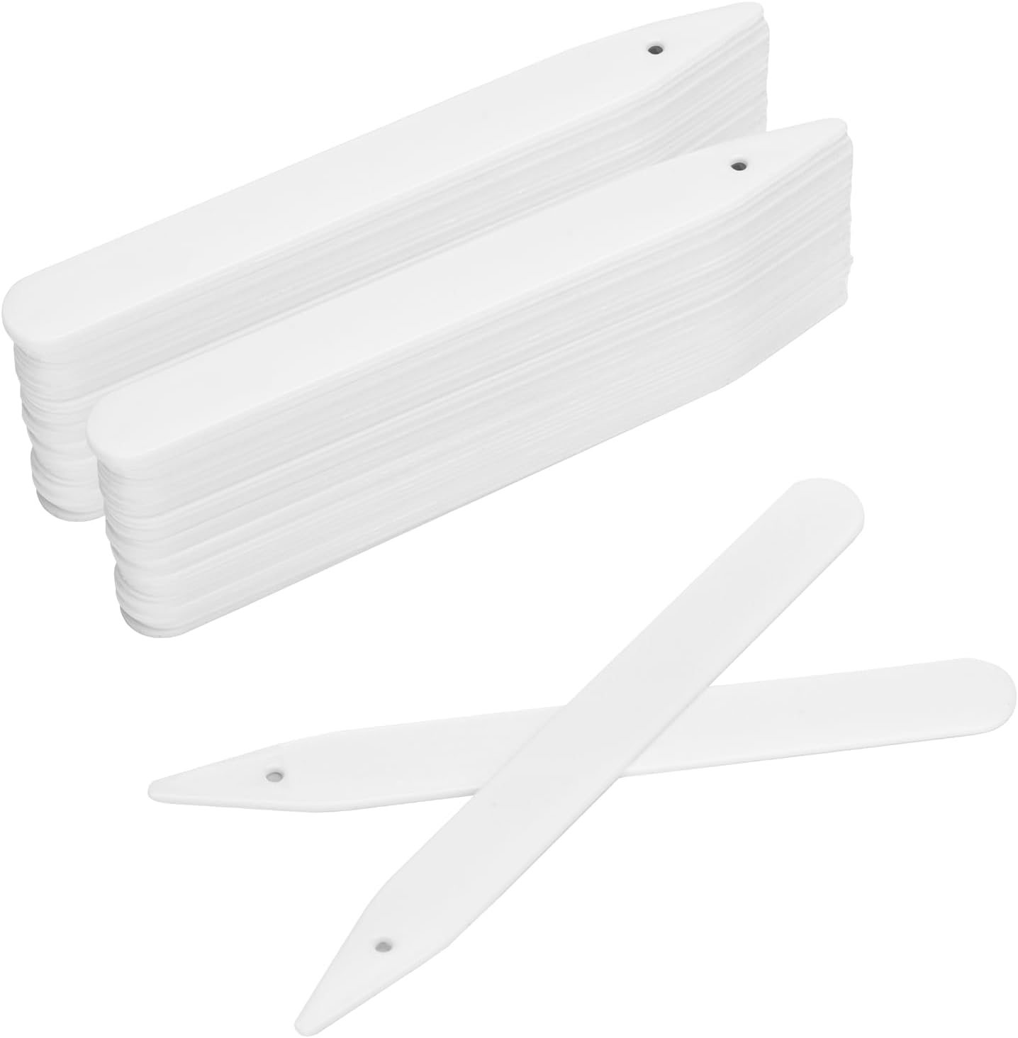 Pflanzetiketten Aus Kunststoff Für Den Außenbereich, 100-teiliges Set, Weiße Namensschilder Für Gartenpflanzen, Für Samen, Setzlinge, Kräuter, Gemüse, Blumen, Größe 12,2 X 1,4 Cm