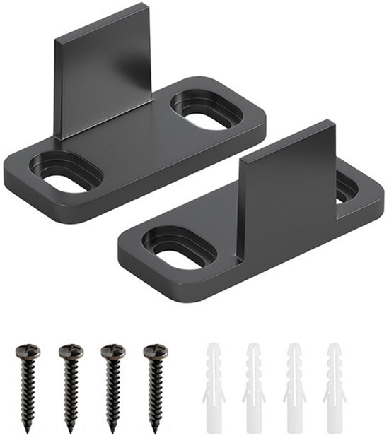 8 Schiebetürschienen, Maße 45 X 20 X 24 Mm. Diese Multifunktionalen Schiebetürschienen Sind Geräuschdämmend Und In Schwarz Erhältlich.