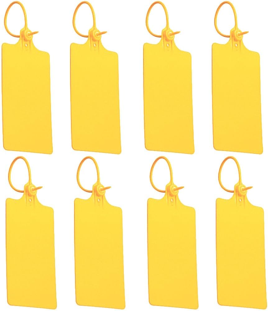 Wasserdichte Versandetiketten Aus Kunststoff, 100 Stück, Gelb, Beschreibbar, Mit Reißverschluss, Blanko, Zum Beschriften, 250 Mm Länge