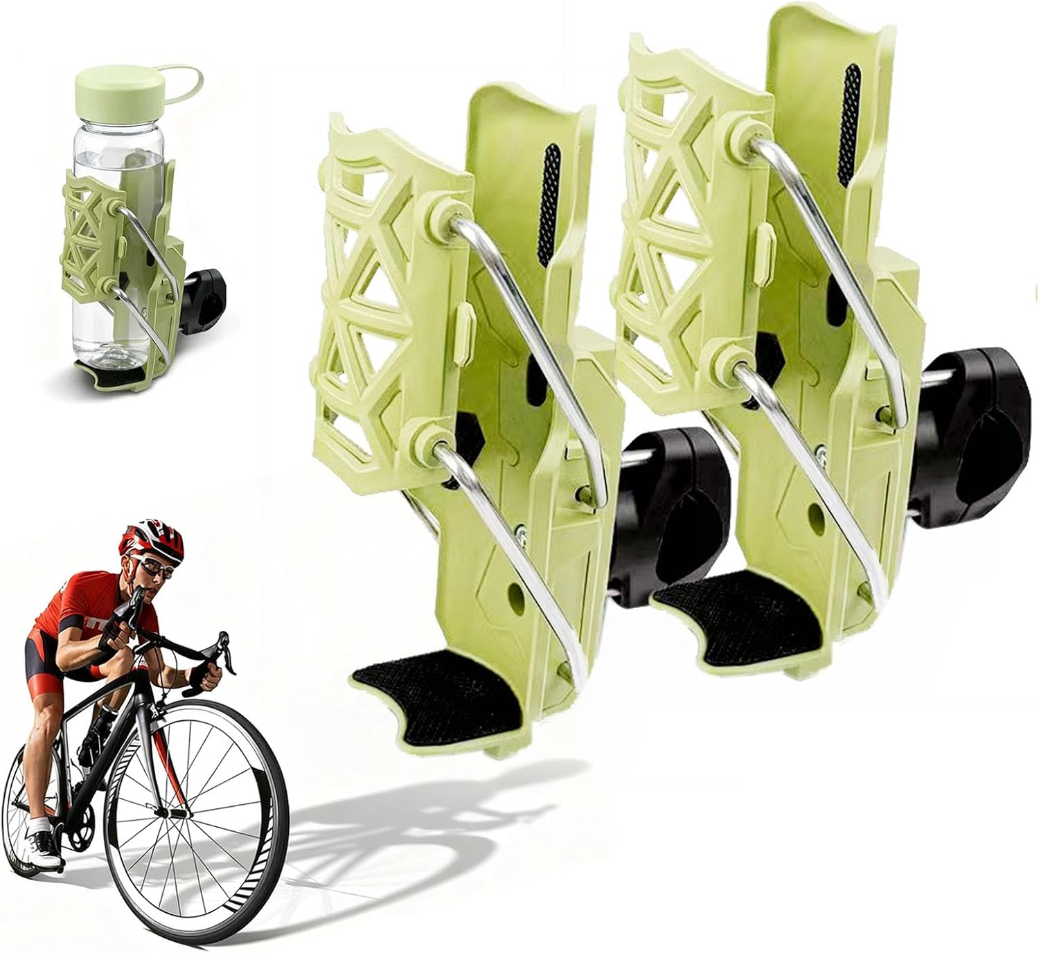 2-teiliger Becherhalter – Geeignet Für Motorrad, Fahrrad, Pedal- Und Elektrofahrzeuge, Universell – Auch Für Gemüse