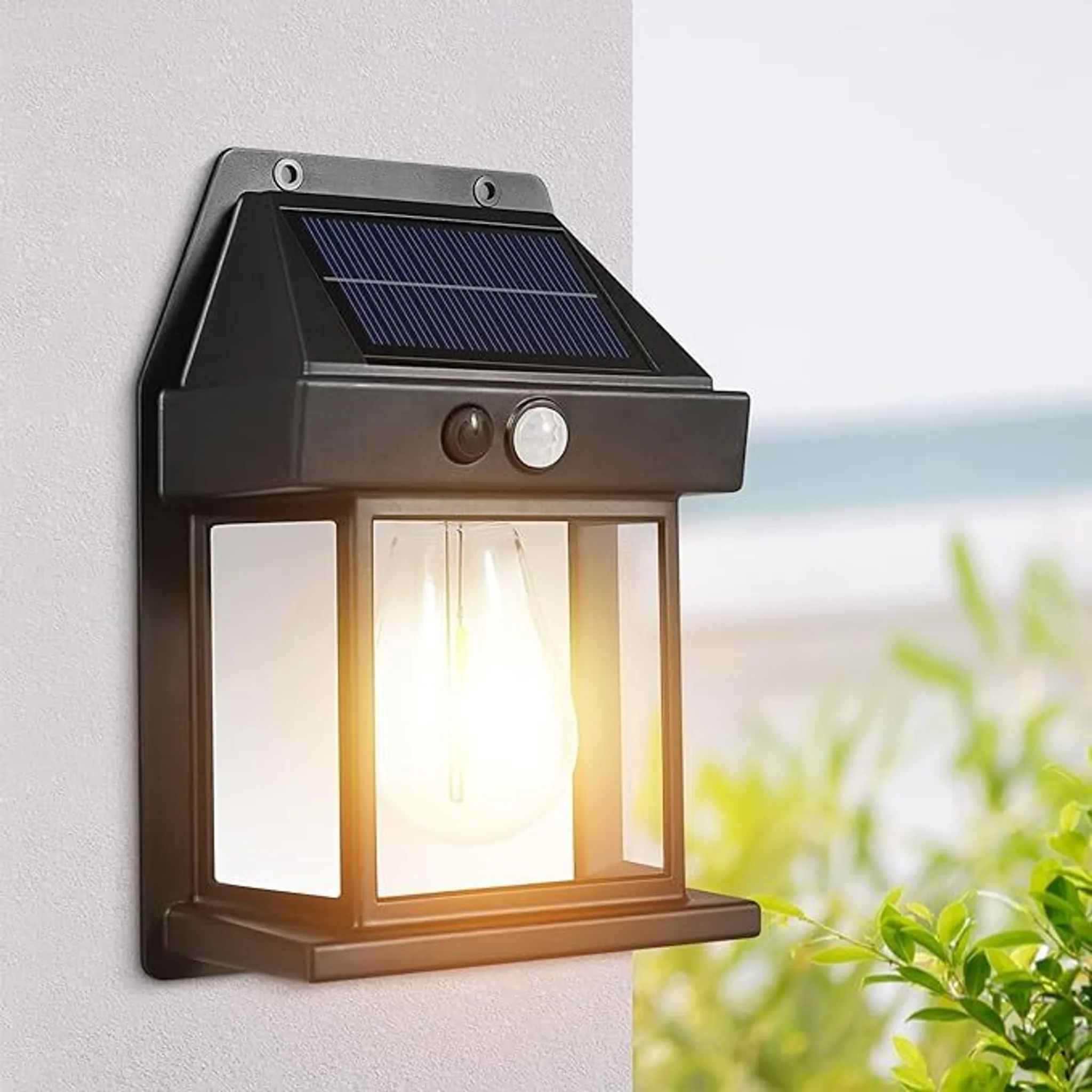 Wasserdichte Solar-wandleuchte Mit 3 Leuchtmodi Für Den Außenbereich, Geeignet Für Zäune, Gärten, Treppen, Terrassen, Garagen Und Veranden.