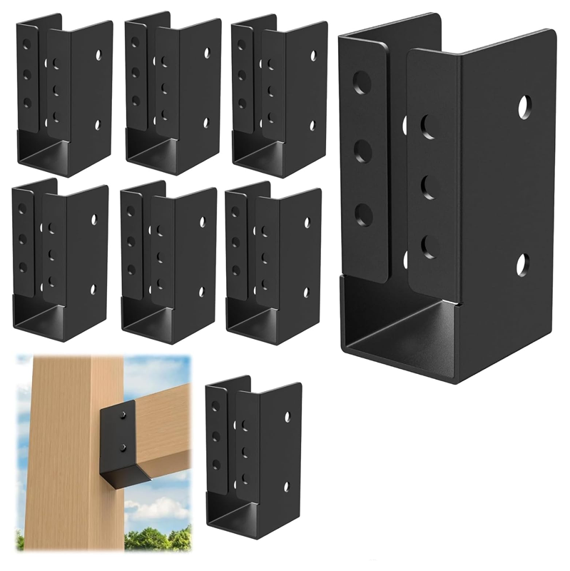 8 Balkenverbinder, 2x4 Holzpfosten-befestigungsverbinder, Balkenverbinder Für 50x100mm Holz-terrassenpfosten.