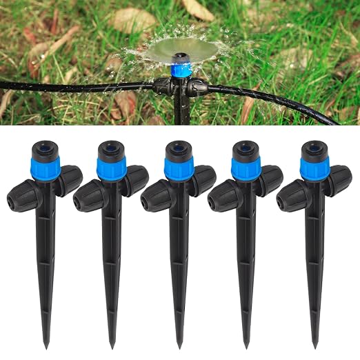 Blaue 30-teilige Tropfbewässerungs-ventilatoren, Für 0,64 Cm Bewässerungsrohre, Einstellbarer Wasserdurchfluss, Für Bewässerungssysteme