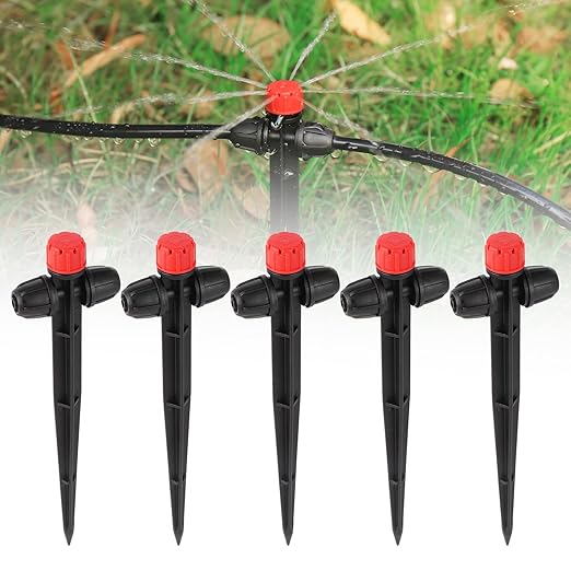 30-teiliges Tropfbewässerungs-ventilator-emitter-set Für 0,64 Cm Bewässerungsrohre, Einstellbare Wasserdurchfluss-sprüher-emitter Für Bewässerungssysteme