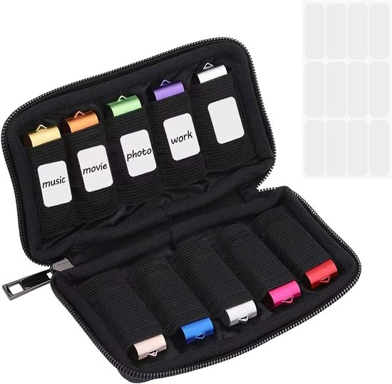 Usb-aufbewahrungsbox, Aufbewahrungstasche, Flash-laufwerk-tasche, Speicherkarten-organizer, 10-steckplatz-gehäuse Für Sd-karten, Schwarz