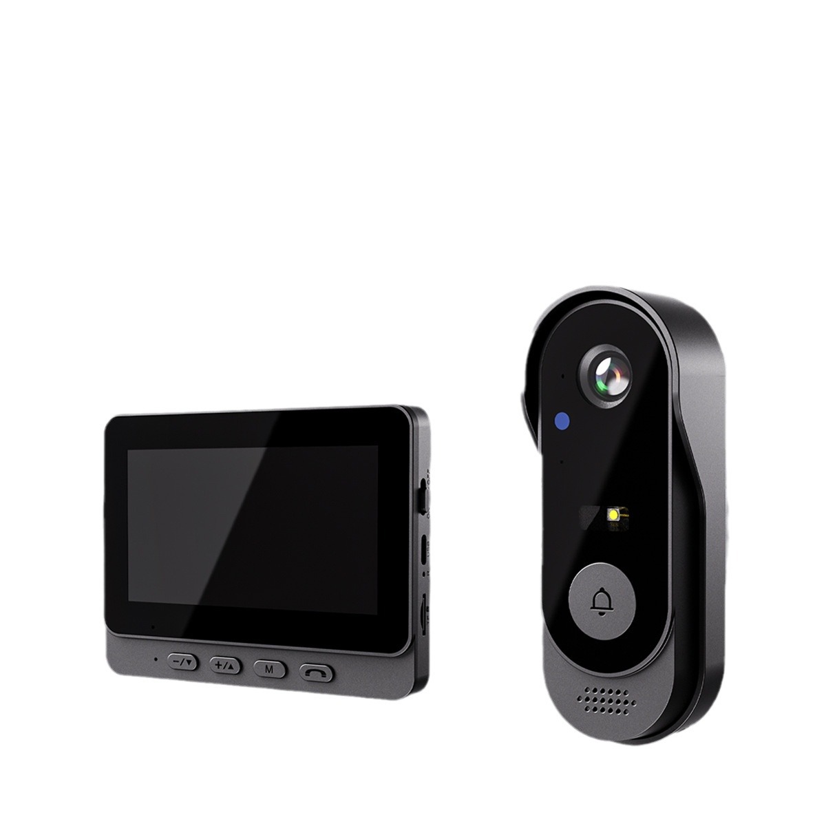 Kabellose Video-türklingelkamera Mit Hd-1080p-video, Zwei-wege-audio, 170°-weitwinkel, 4,3-zoll-bildschirm, Ipx54 Wasserdicht Für Den Außenbereich