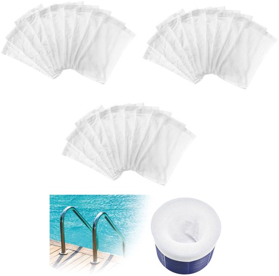 30-teiliges Skimmer-set Für Pools, Filterschutz Zum Auffangen Von Schmutz Und Sand Für Pumpen, Filter, Körbe Und Skimmer – Weiß