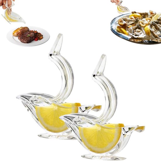 2-teiliges Transparentes, Vogelförmiges Manuelles Zitrusentsafter-set, 12 X 5 Cm Für Zitronen, Limetten Und Orangen
