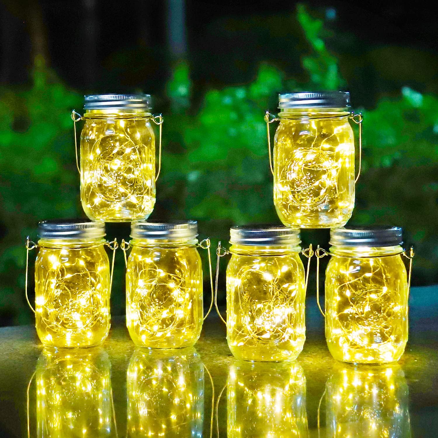Solar-gartenlaternen Für Den Außenbereich – 6 Stück, 30 Leds, Ip65 Wasserdicht, Glühwürmchen-design, Solar-dekoration Für Drinnen Und Draußen