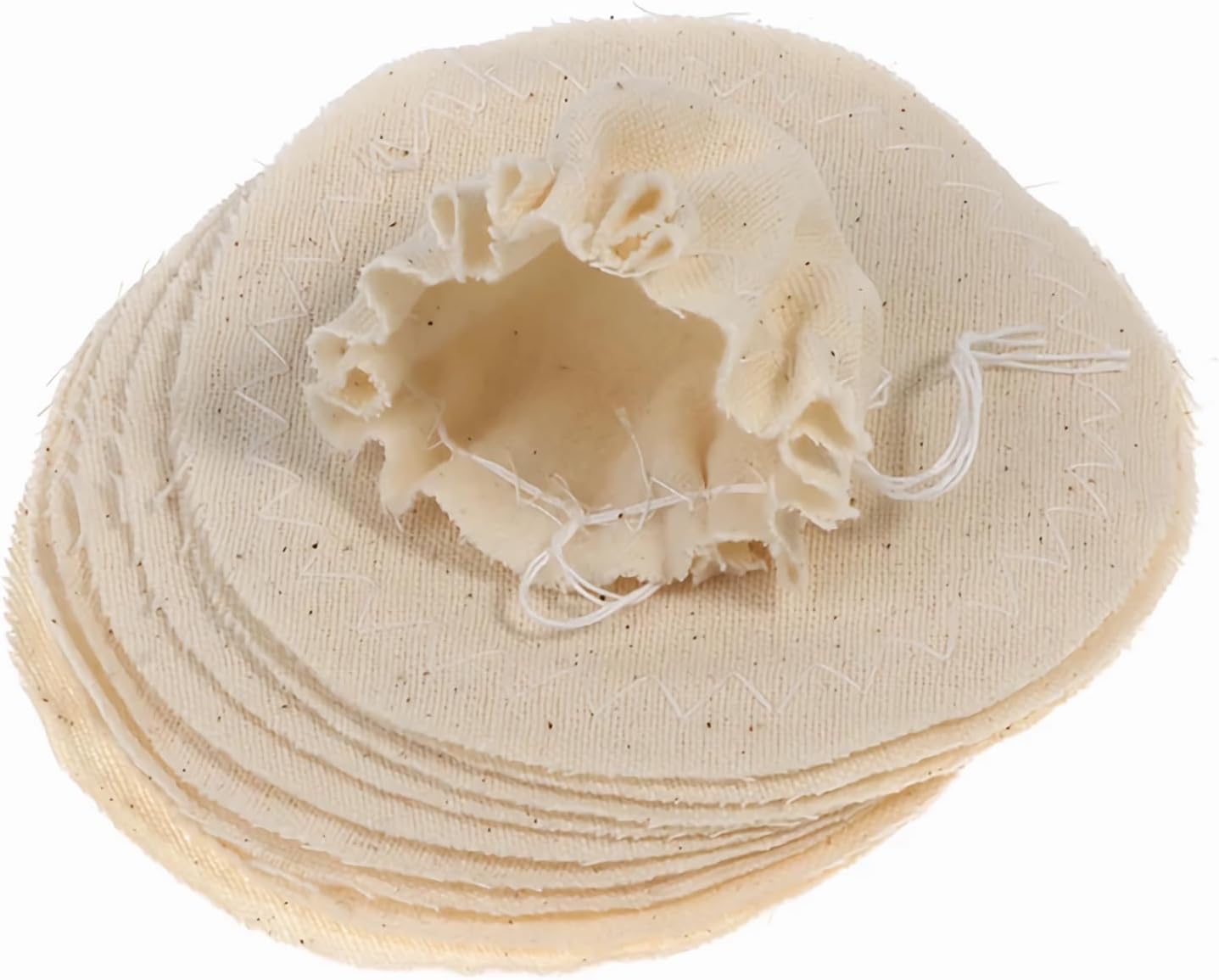 Packung Mit 10 Wiederverwendbaren Kaffeefiltertüchern Aus Baumwolle, 10,5 Cm, Für Verschiedene Kaffeemaschinen Und Siphonkannen.