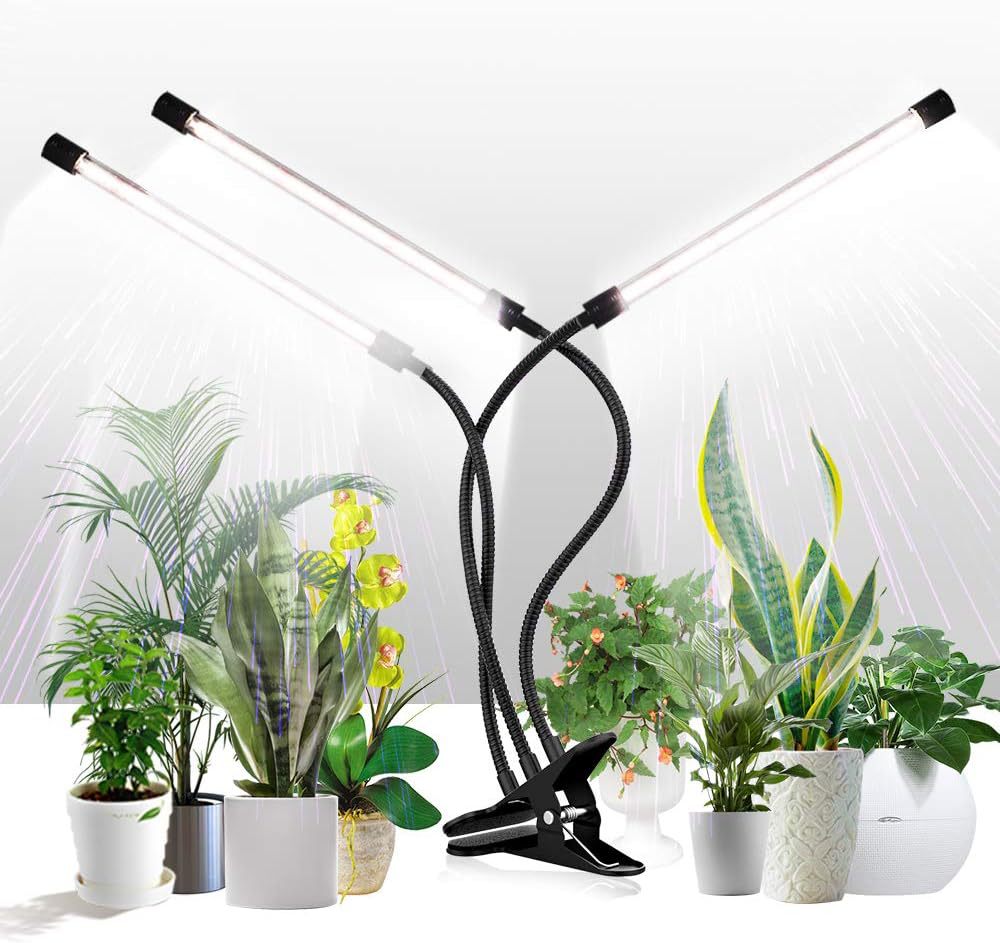 Dreiflammige Pflanzenlampe Für Zimmerpflanzen, Vollspektrum-led-pflanzenlampe Mit Flexiblem Schwanenhals.