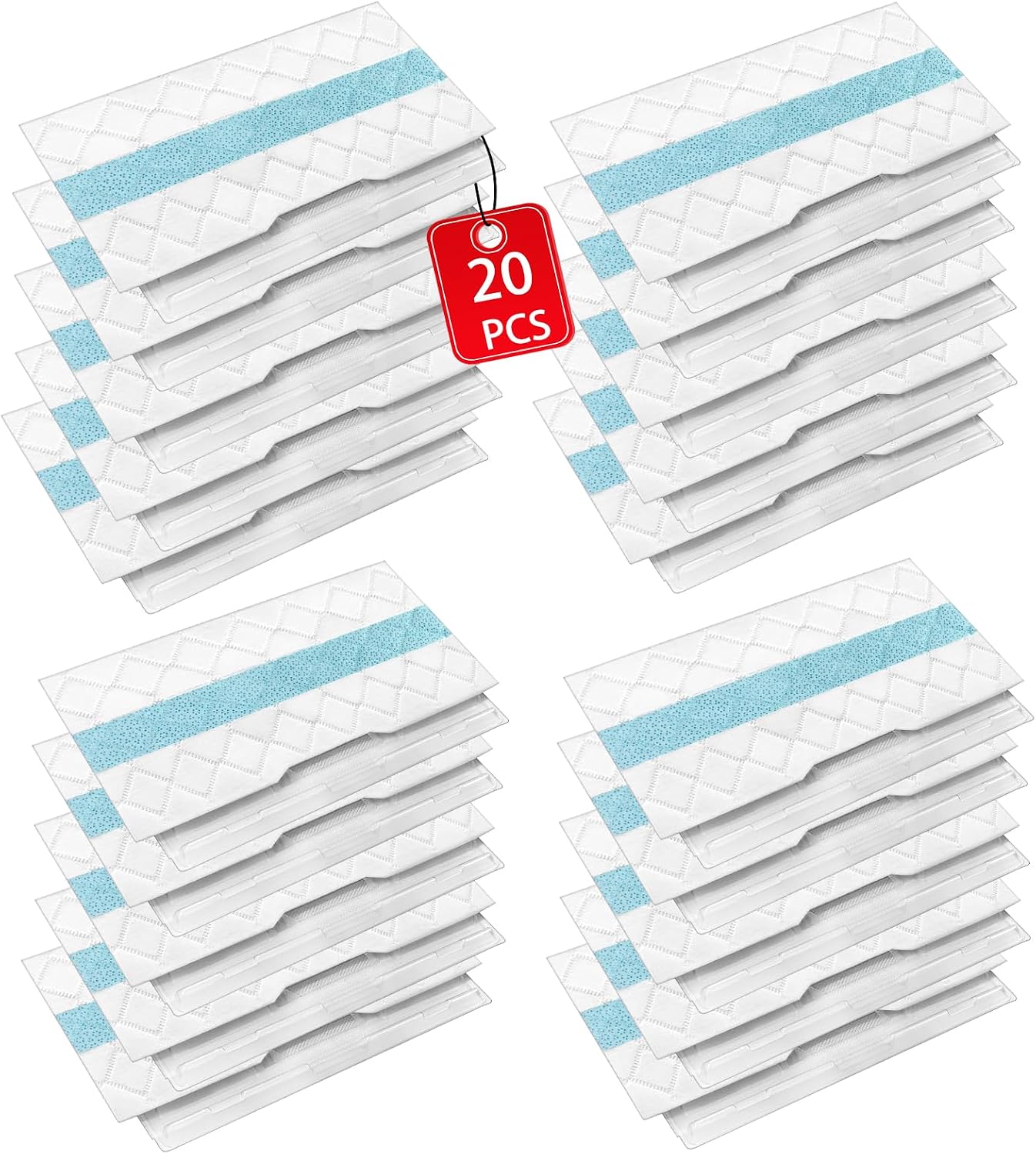 20 Nachfüll-wischmopppads, Kompatibel Mit Shark Vacmop, Wischmopppads Für Shark Vac Mop Vm252 Vm251 Vm200 Vm200c Vm190 Vm252c Qm250 Vm250 Vc205