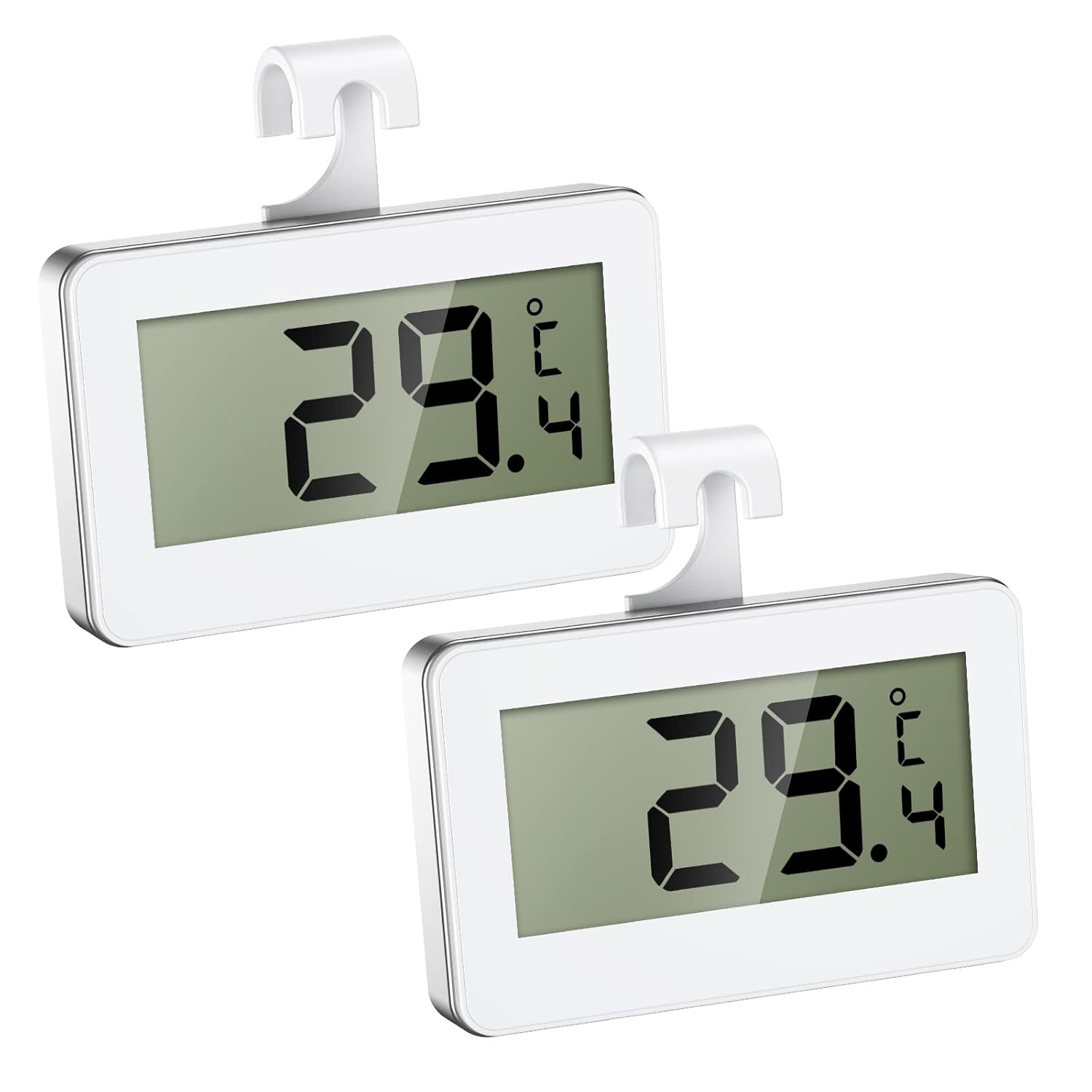 Kühlschrankthermometer-set, Zwei Mini-gefrierschrankthermometer Mit Gut Lesbarem Lcd-display Und Frostschutz Für Innenräume