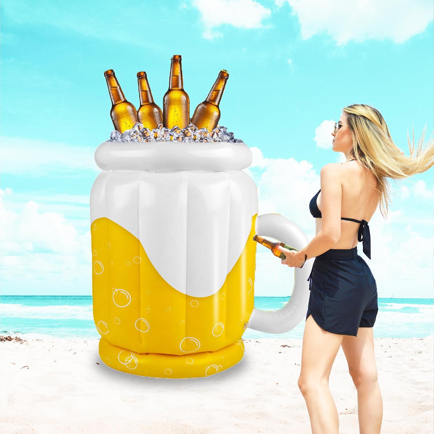 Großer Aufblasbarer Bierkrug, Party-getränkekühler, Eisbehälter, Grill, Sommerpool