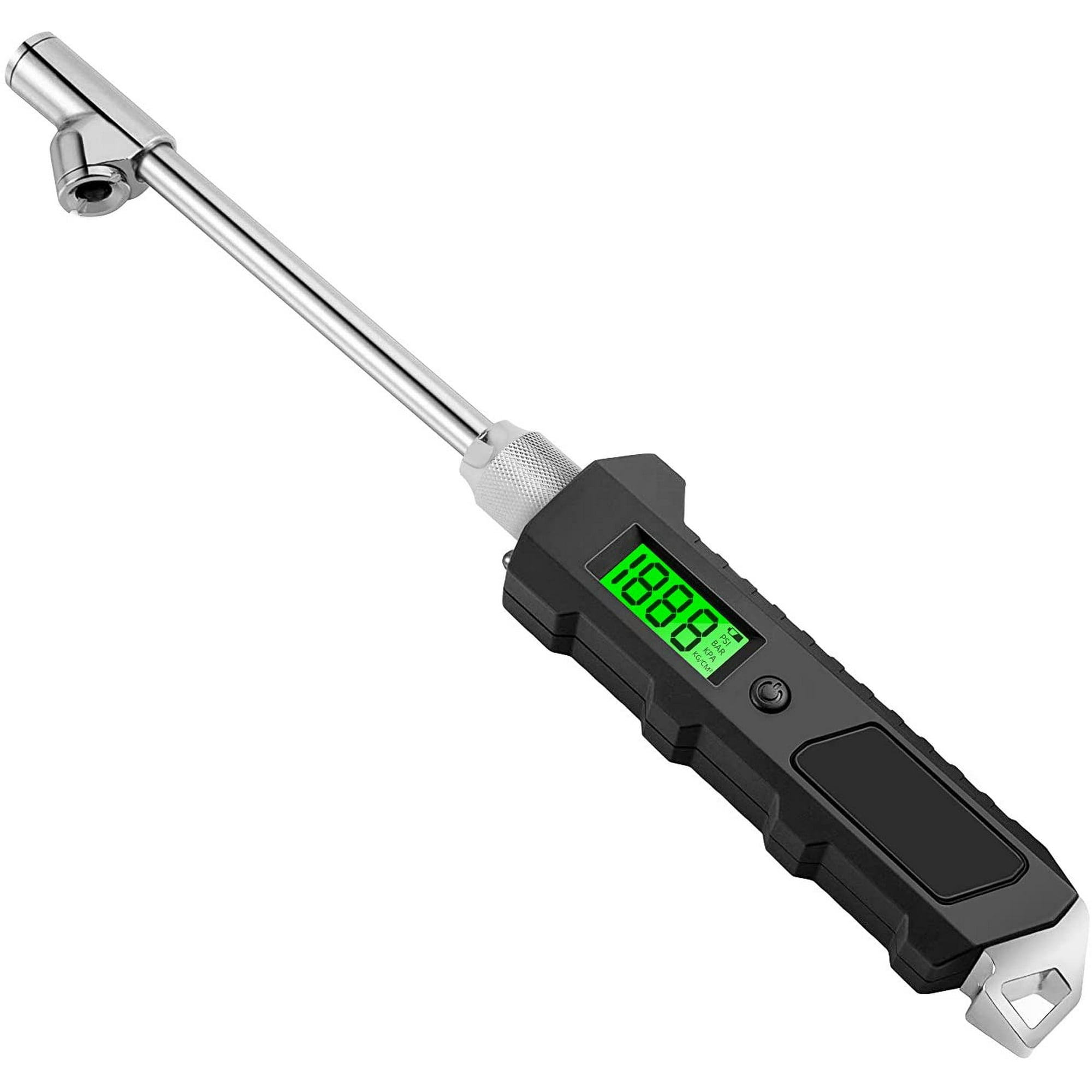 Digitales Reifendruckmessgerät Mit Digitalanzeige, Drehbarem Ventil Und Led-taschenlampe Für Wohnmobile/lkw.
