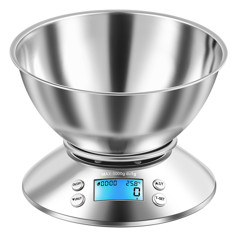 Digitale Küchenwaage, Anzeige In Gramm Und Unzen, Zum Kochen, Backen, Für Diäten Und Gewichtsabnahme, Mit Abnehmbarer Schüssel, 2,15 L Volumen, Raumtemperatur