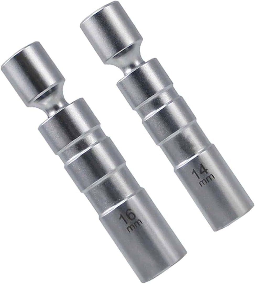 Dünnwandiger Zündkerzenschlüssel Mit Universalgelenk, Magnetischer Flexibler Steckschlüssel, Ausbauwerkzeug – 14 Mm Und 16 Mm