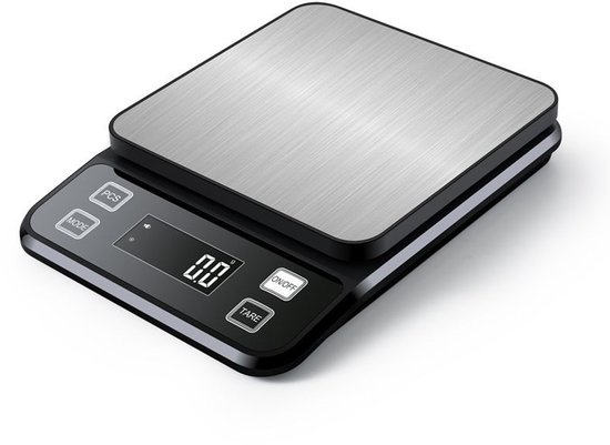 Elektronische Waage Mit Ip67-wasserschutz, Genauigkeit 0,1 Gramm, Usb-aufladbar, Vollflächiges Lcd-display, Wiegeplatte Aus Edelstahl.
