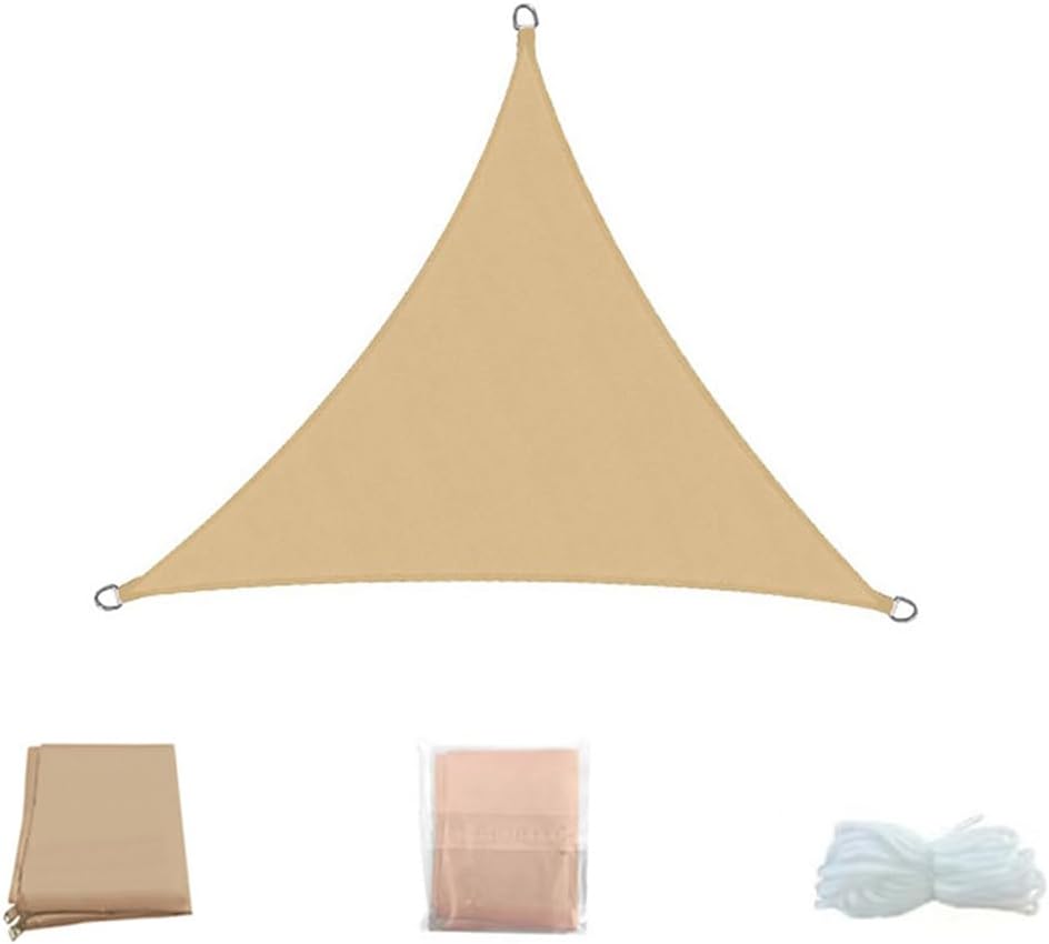 Wasserdichtes Dreieckiges Sonnensegel Mit Seil (khaki, 3x3x3m)