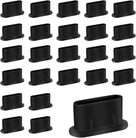 50 Usb-c-staubschutzstopfen – Silikon-staubschutzkappen Für Usb-c-anschlüsse, Schutzhüllen Für Usb-c-ladeanschlüsse (schwarz)
