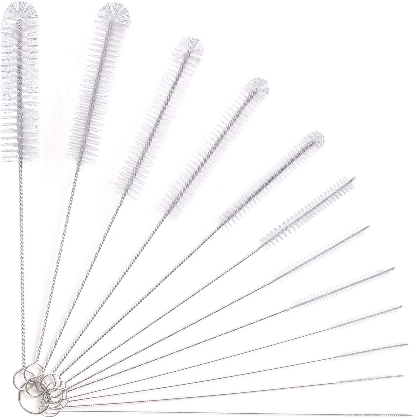 12 Rohrreinigungsbürsten, Reinigungsbürsten Für Glasflaschen, Babyflaschen, Wasserkocher, Tastaturrohre Und Andere Flaschen.