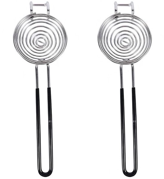 Zweiteiliger Eigelbtrenner Aus Edelstahl Mit Griff, Geeignet Zum Kochen Und Für Den Küchengebrauch, Schwarz.