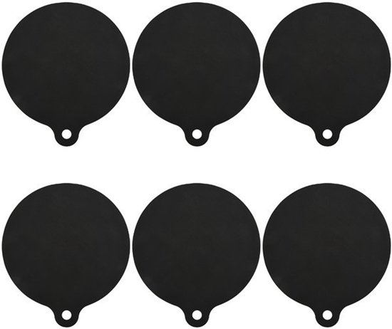 6er-packung Schwarze Silikon-schutzmatten Für Induktionskochfelder Und Herdplatten (22 Cm)