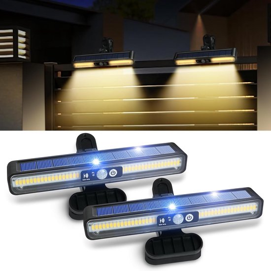 Solarleuchte Für Den Außenbereich Mit Bewegungssensor, Zweiteiligem Clip-design, Ip65 Wasserdicht, 3 Modi Für Garagen.