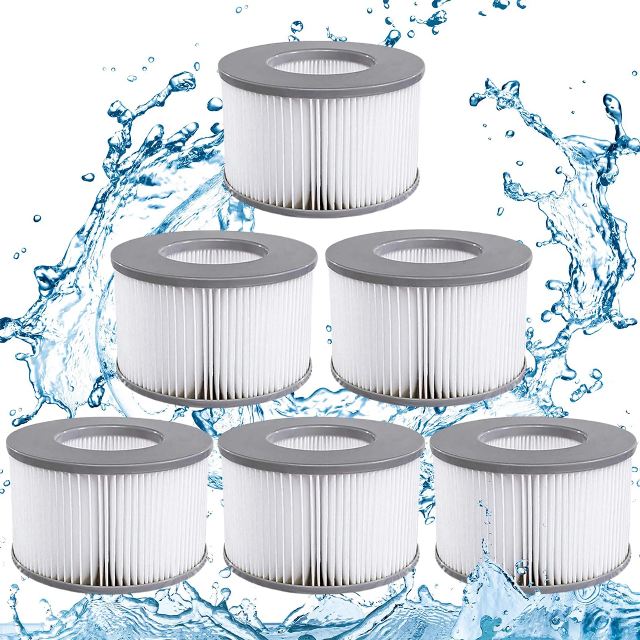 6er-pack Ersatzfilterkartuschen Für Aufblasbare Whirlpools Von Mspa Und Whirlpool.