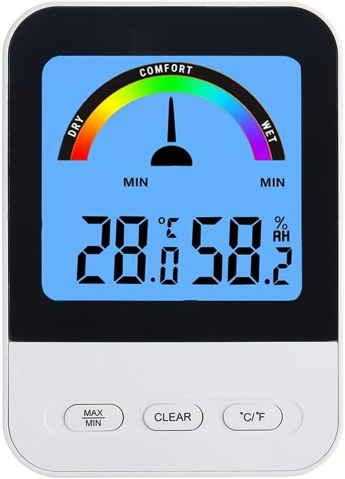 Digitales Raumthermometer Für Labor, Gewächshaus Und Innenräume, Digitales Elektronisches Thermometer Und Hygrometer, Thermometer Für Innenräume, Anzeige Für Angenehme Luftfeuchtigkeit Und Trockenheit