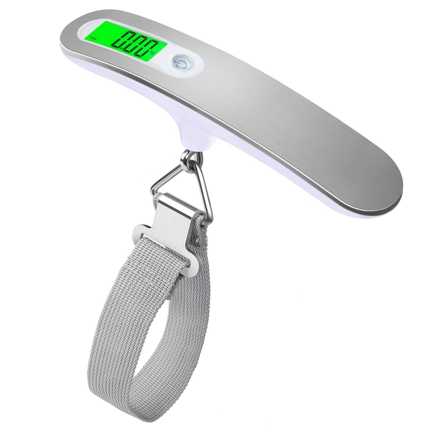 Elektronische Gepäckwaage Mit Hakenbändern, Tragbare Elektronische Waage Mit Tara-funktion, Hängewaage Für Handgepäck, Tragkraft 50 Kg