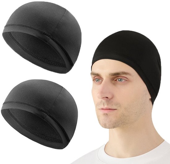 Zweiteiliges Fahrradhelm-innenfutter, Hochelastisch, Schnelltrocknend, Staubdicht, Sonnenschutz, Unisex, Für Radfahren, Laufen Und Outdoor-aktivitäten – Schwarz