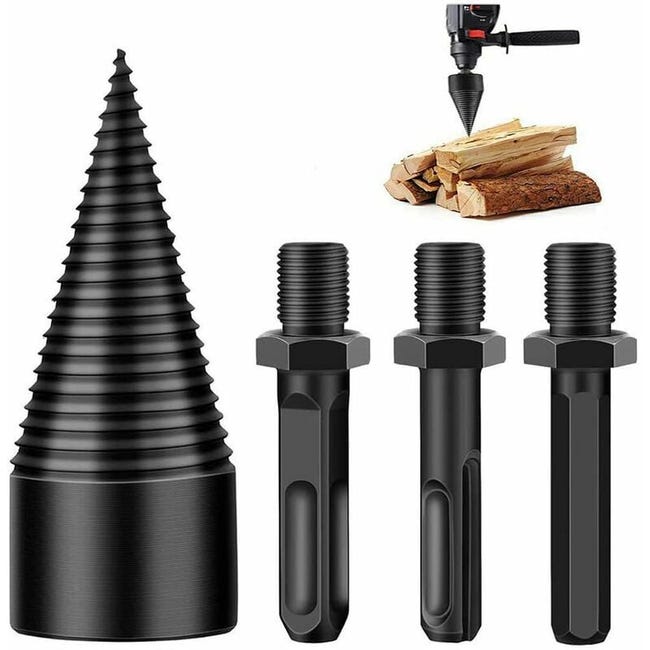 Vierkantiger Dreisteg-holzspaltbohrer, Kegelbohrer, 42-mm-holzspaltbohrer, Kegel-holzschleifwerkzeug Mit Spaltschraube.
