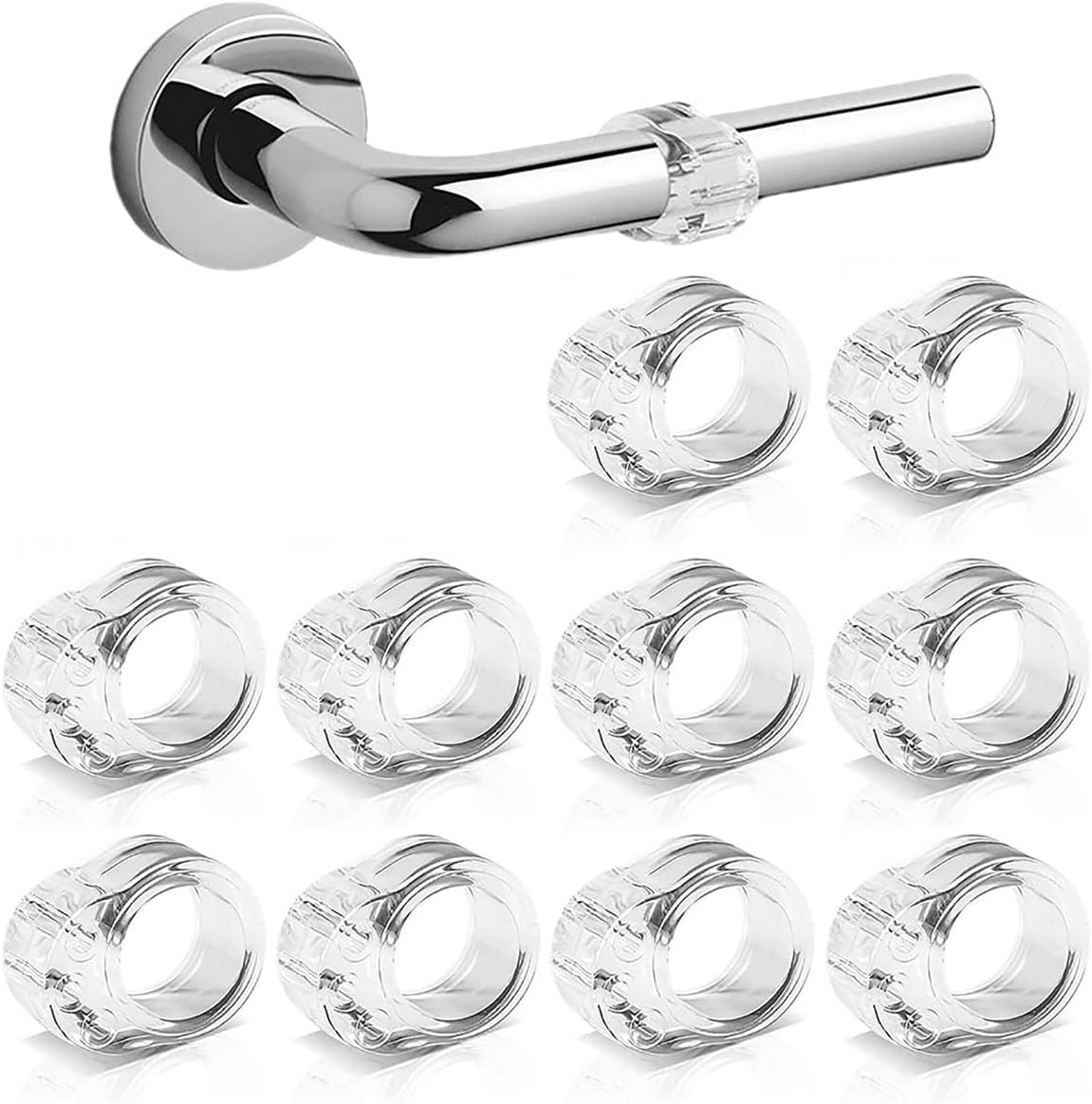 10er-packung Transparenter Silikon-türstopperringe