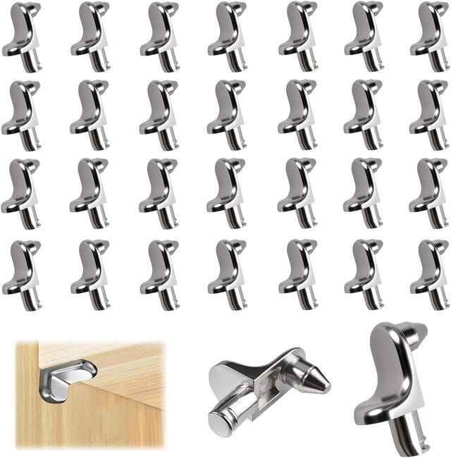 60 L-förmige 5 Mm Zinklegierungs-regalträgernägel, Geeignet Für Möbel, Schränke Und Bücherregale.