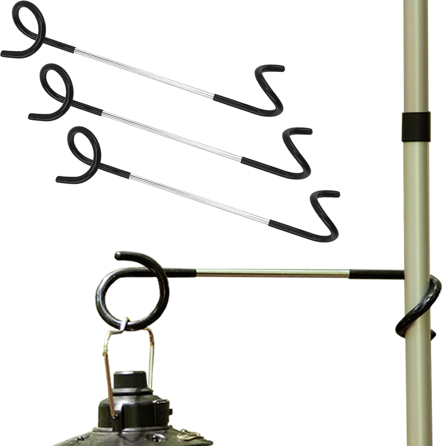 Outdoor-campinglampe Mit Doppelhaken – Dreiteiliges Set